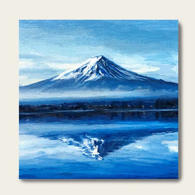 油絵で小さな風景画を細密に描きます（18×18cm）（福岡県大刀洗町