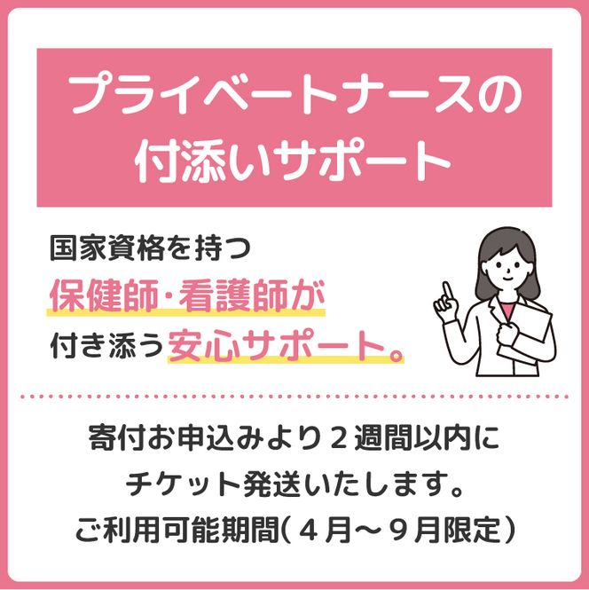 プライベートナースの付添いサポート 2時間 │ 看護師 代行 同行 送迎 茨城県 取手市 （CI001）