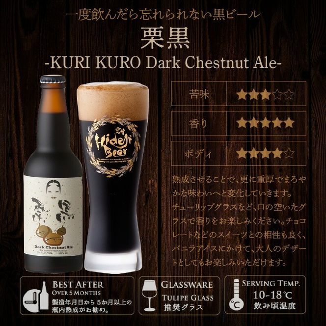 栗黒　KURI KURO Dark Chestnut Ale 12本 N073-YD0216