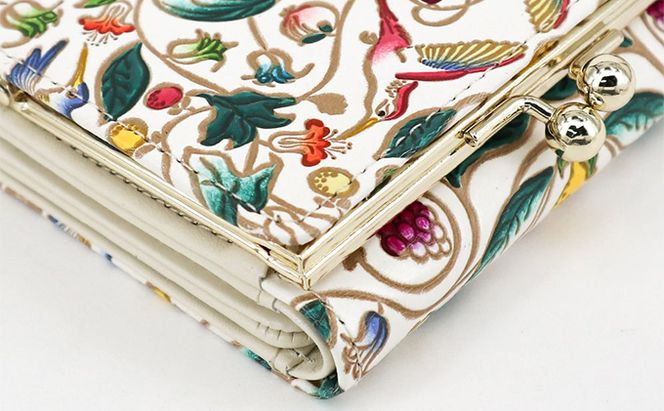 【文庫屋大関】三つ折りミニ財布　ハチドリの憂鬱【皮革工芸品】 ファッション 小物 民芸品 お札 カード 小銭 手のひらサイズ コンパクト 大人かわいい 牛革 手作り 国産 