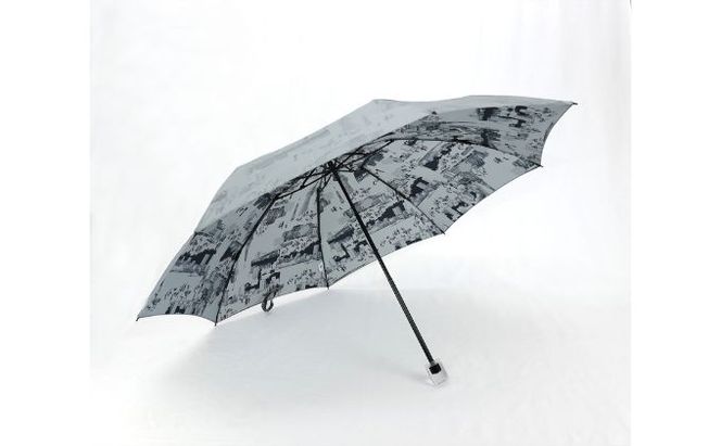 晴雨兼用折傘モンプリュイ・東京 小物 雑貨 婦人用 雨傘 日傘 レディース 雨具 梅雨 レイングッズ 玉留一体型 雨の日 晴れの日 UV加工 