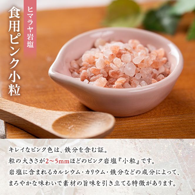 災害用 食塩 ピンク岩塩(小粒×5袋・100g/袋)  ヒマラヤ岩塩 ピンク岩塩 岩塩 塩 食塩 調味料 ミネラル 熱中症対策 災害用 防災グッズ 災害対策 備蓄 【梅研本舗ジャパン】akn047-09