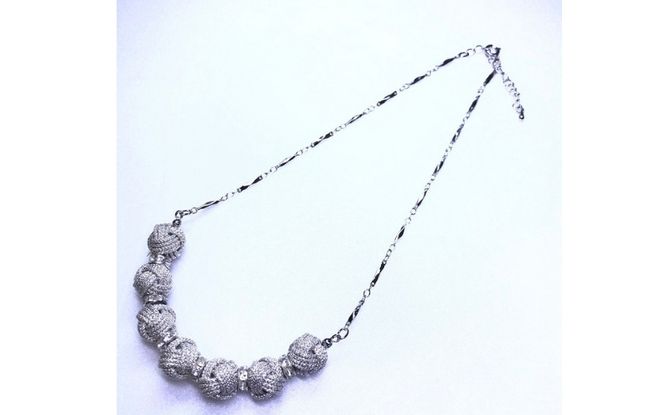 【※使用しない※】【伊賀組紐】ネックレスロンデル 【銀】