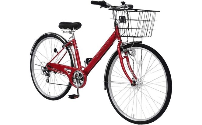 099X338-1 STYLE KIX  CITY276 レッド【27型 自転車 完成品 組み立て不要 アウトドア サイクリング じてんしゃ 通勤 通学 新生活】