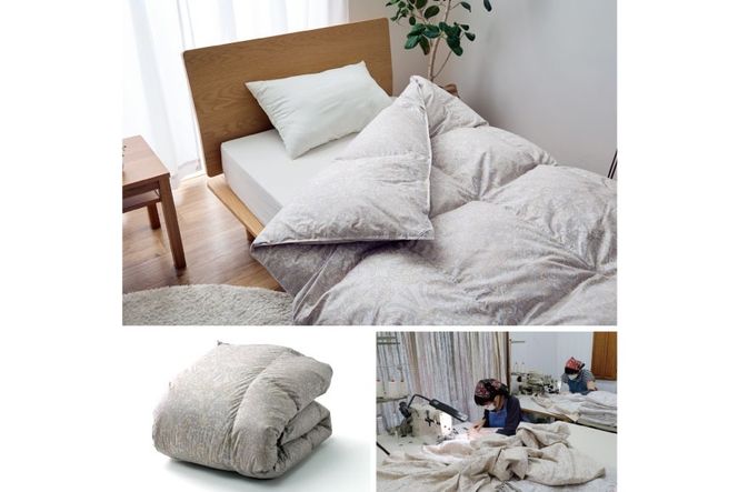 【中厚】高級 軽量 高品質 羽毛布団 セミダブル 合掛け 羽毛 布団 Animex プレミアムハンドセレクト ポーランド産 マザーグースダウン98％ 0.9kg 掛け布団 春用 秋用 シルバーグレー 柄 稀少 ダウンケット 合掛け布団 ダウンかけ布団 日本製 綿100％ ふとん 羽毛ふとん 寝具 手選別 [川村羽毛 山梨県 韮崎市 20742888]