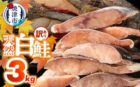 a20-488　訳あり！ 天然 白鮭 甘口 切身 約3kg 便利なジッパーバック入り