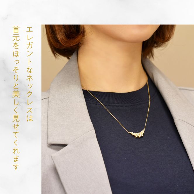 K18イエローゴールド　ランダムダイヤ　1.0ct　ネックレス　管理番号610192 218-275-gd