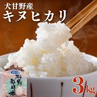 令和7年産 犬甘野産 キヌヒカリ 3kg 京都丹波 白米 産地直送 人気