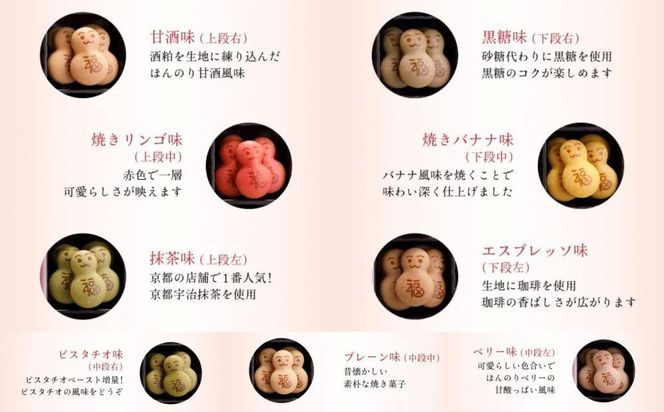 【京・月待庵】宝石箱 2段(おもちゃ、だるま)｜京都 老舗 駄菓子 人気セット［ あられ 金平糖 クッキー 可愛い おすすめ お菓子 和菓子 ギフト プレゼント 贈答 お取り寄せ 送料無料］ 261009_B-PK05