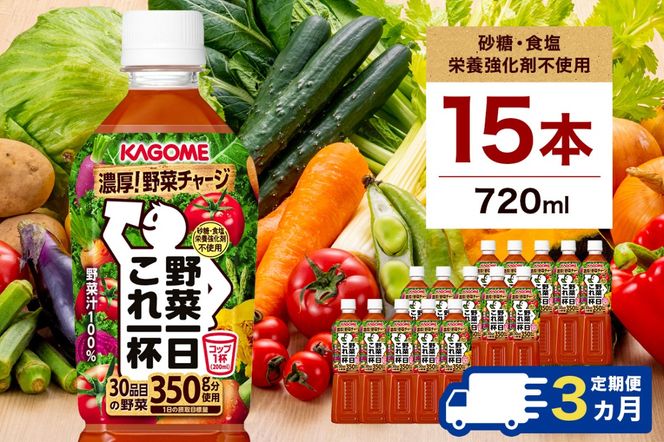ns111-029 【定期便3ヵ月】カゴメ 野菜一日これ一杯 720ml 15本