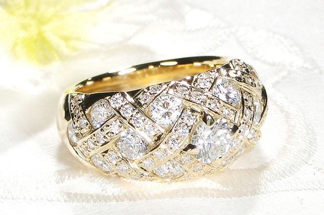 K18YG ダイヤモンド リング 中石 Gカラー VS2 VG 0.54ct【2.9ct】【中石 中央宝石研究所ソーティング付】 CSR0364-18Y SWAV075