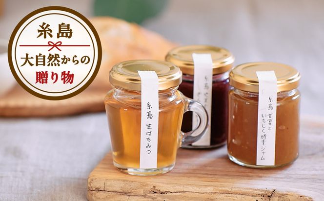 糸島産 生はちみつとくだもの酵素ジャムセット 糸島市 / 糸島げんき工房[AKR006]