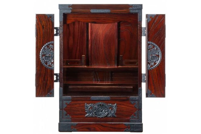 仙台箪笥 仙台仏壇23号 中2段 拭き漆塗り (申込書返送後、1ヶ月～6ヶ月程度でお届け)|06_kyk-300301