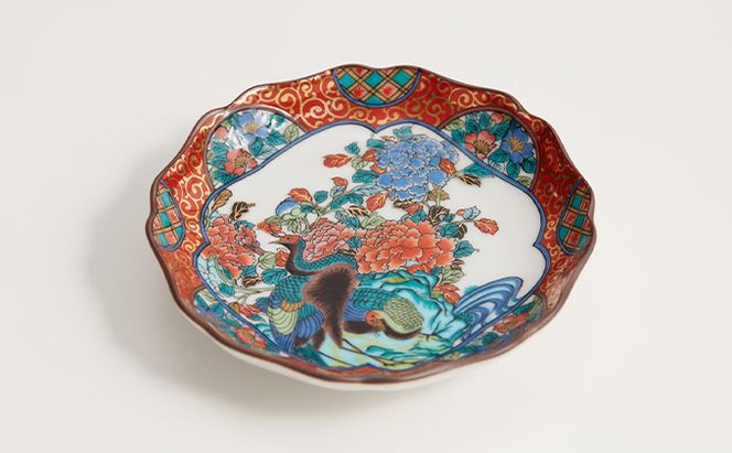 九谷焼 3.5号皿揃 歴代画（5枚セット） a01 焼き物 民芸品 工芸品 