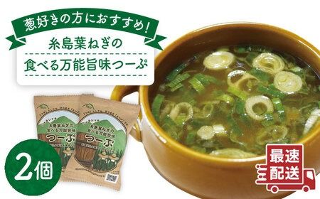 糸島葉ねぎの食べる万能旨味つーぷ2個 糸島市 / Carna [ALA047] 即席スープ インスタント