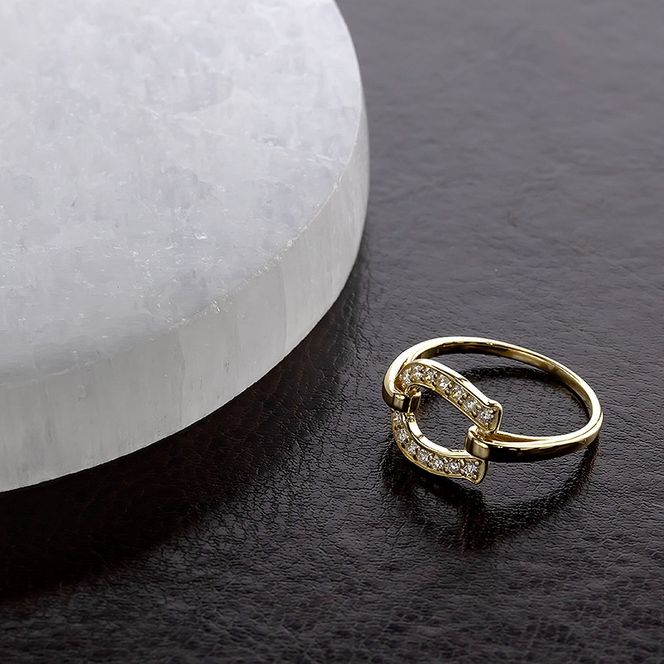 18金 リング レディース 馬蹄 k18 ダイヤモンド ゴールド シンプル 指輪 ホースシュー ダイヤ 0.2ct イエローゴールドK18 18k 普段 使い 人気 ジュエリー 250206hy400dy SWAA314