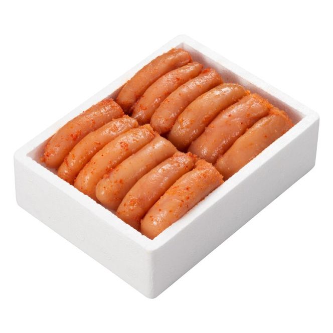 【氷温熟成辛子明太子】無着色　切れ子（切上）500ｇ（250ｇ×2）1箱[ABDL002]