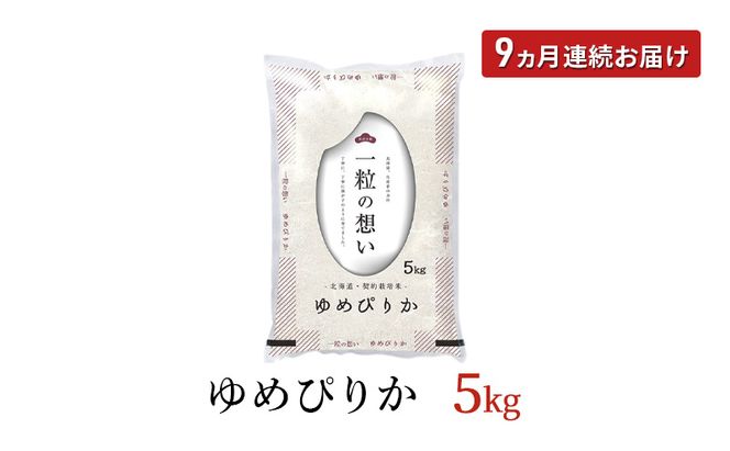令和7年産 北海道 赤平産 ゆめぴりか 5kg 【限定寄附額】 9ヵ月連続お届け 白米 精米 米 北海道 ごはん ご飯 ライス おにぎり 定期便 定期 お楽しみ 9回