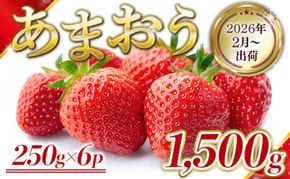 いちご 福岡県産 あまおう 1500g (250g×6パック) 先行予約 2026年2月より順次発送 果物 デザート ※配送不可：離島 