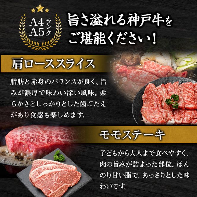 神戸牛 福袋 帝神 おまかせコース B  肩ローススライス ももステーキ