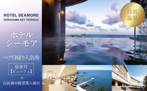 ［SHIRAHAMA KEY TERRACE ホテルシーモア］ペア日帰り入浴券 昼食《ビュッフェ》+ 白浜海中展望塔入場付 304018_JTB6506-0072
