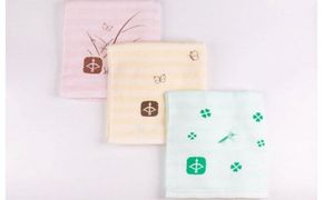 099H344 【スピード発送】JAPAN madeガーゼタオル 3枚セット(カラーボーダー)