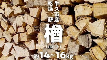 牛久市産 乾燥 薪 楢 ( なら ) 約14kg～16kg 天然木 マキ 乾燥薪 広葉樹 キャンプ アウトドア 焚火 焚き火 薪ストーブ 暖炉 たき火 野外 屋外 バーベキュー薪 ピザ窯の薪 グリル焼 [DP008us]