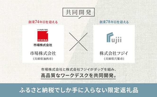 ワークデスク Work Desk Expand ヴィンテージナチュラル オープン棚付き 市場家具