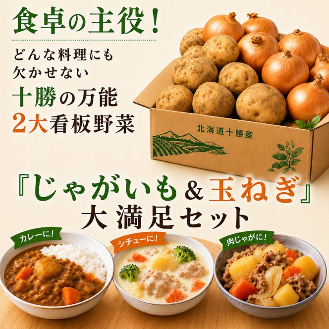 【先行予約】じゃがいも5kg・玉ねぎ4kgセット（北あかり）【十勝幕別 北海道ホープランド農場】 野菜 玉ねぎ セット 詰合せ 