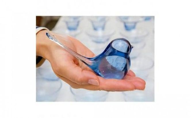 ＜Aji Glass＞　幸せの蒼いとりさん　大　1個　(GIFT BOX付) 372013_AN003