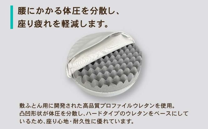 抗菌レザー【ネイビー】【円形】【高さ15cm】【日本製】EZ316