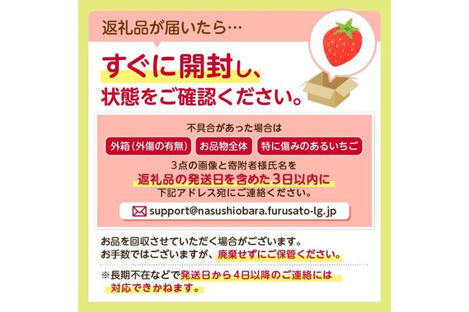 ns084-002 【数量限定】JAなすの産いちご 産地直送 とちあいか 1箱（290g×2パック）【栃木県共通返礼品】