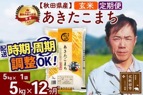 ※令和7年産※《定期便12ヶ月》秋田県産 あきたこまち 5kg【玄米】(5kg小分け袋) 2025年産 お届け時期選べる お届け周期調整可能 隔月に調整OK お米 みそらファーム|msrf-20312