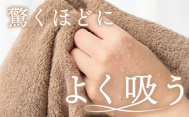 099H3888 よく吸うフェイスタオル 5枚セット（ライトブラウン） 泉州こだわりタオル【泉州タオル 国産 吸水 普段使い シンプル 日用品 家族 ファミリー】