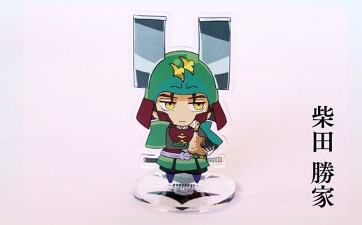 Z-15a 【アクリルスタンド】賤ヶ岳の戦い（福島正則　柴田勝家　加藤清正） 豆本おまけ付