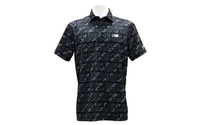 ニューバランスゴルフ ウェア 半袖 ポロシャツ メンズ 通気性 ブラック 012-6168007