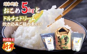 [新米]ドルチェドリーム炊き込みご飯の素と昭和町産お米５㎏セット SWCR002