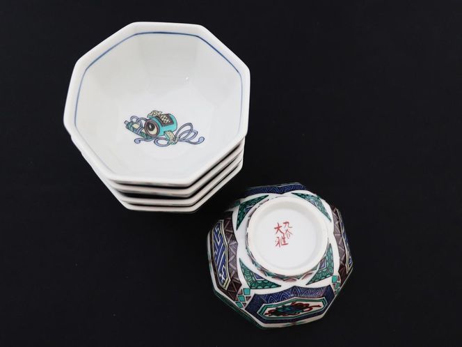 九谷焼　3.2号小鉢揃　古九谷風　 a01 食器 キッチン雑貨 キッチンアイテム 雑貨 小物 お皿 小皿 食卓 テーブルコーディネート 