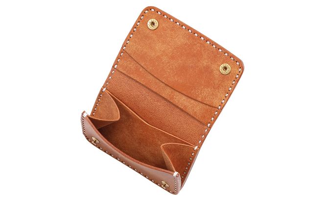 豊岡財布 haaki Leather コインパース HLW304 / コニャック / コインケース 小銭入れ カード入れ 手のひらサイズ 財布 サイフ ブランド 牛皮革 プエブロレザー 革 メンズ レディース ハンドメイド 手作り 木和田正昭商店