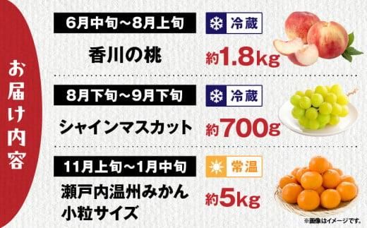 【3回お届け】高松市自慢のフルーツ定期便【B】 372013_T006-766J