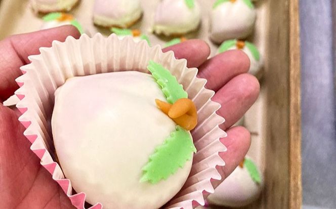 【スペイン菓子職人が焼く】桃 の ビスコッチョ 「桃子ちゃん」 8個入り / 桃カステラ スイーツ カステラ / 焼き菓子 南島原市 / 吉田菓子店[SCT045]