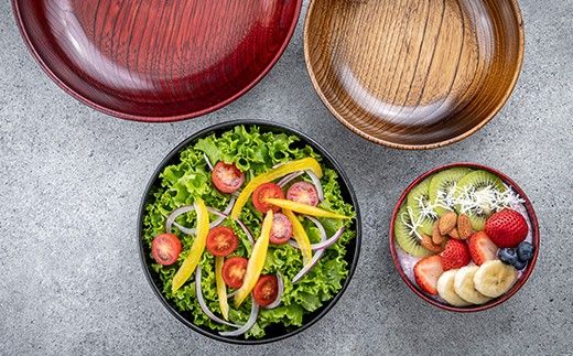 ボウル　３サイズセット　拭漆 山中漆器 伝統工芸 工芸品 木製 漆塗 国産 日本製 F6P-3296