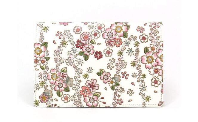 【文庫屋大関】パーソナルホルダー　かすみ桜【皮革工芸品】 民芸品 雑貨 日用品 文房具 革小物 革製品 ファイル ケース 