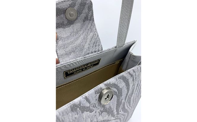 珠陽工芸トートバッグ　牛革コンビ白木目紋様　鞄 カバン レディース 東京 工芸品 自立型 牛革 ファッション 洋装 和装 雑貨