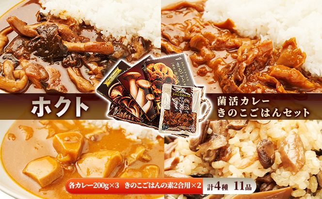 ホクト菌活カレー きのこごはんセット（4種11品） 