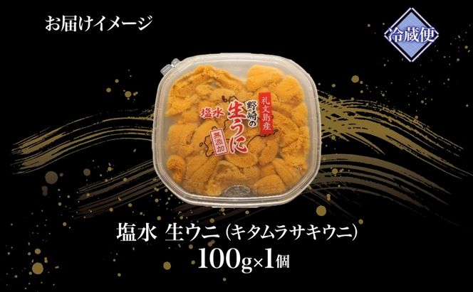 北海道 礼文島産 ミョウバン不使用 塩水ウニ キタムラサキウニ 100g×1パック［野崎水産］【 うに ウニ 雲丹 生うに 塩水うに ムラサキウニ 素材本来の味 海鮮 うに丼 濃厚 甘み 産地直送 】