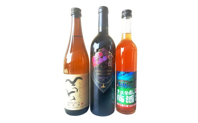 蔵元のこだわり 讃岐の地酒セットA(さぬきワイン・小豆島酒造・綾菊酒造) お酒 日本酒 純米酒 赤ワイン 