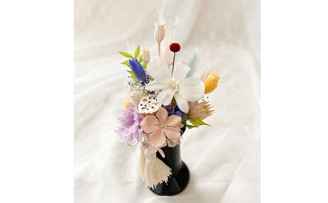 プリザーブドフラワーの仏花 リンドウの花(2個1対) フラワー プリザーブドフラワー 花 仏花 リンドウ 仏壇用 お仏壇 お供え 岡山 赤磐市