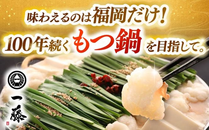 【もつ鍋一藤】 国産黒毛和牛のもつ鍋醤油味 2〜3人前 築上町/Smallcompany株式会社[ABDZ003]