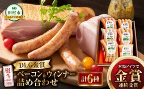 DLG 金賞 ベーコン ・ ウインナー 6種 詰め合わせ 詰合せやまと豚 DLG 金賞 おかず 焼くだけ 化粧箱 のし 熨斗 ギフト お中元 お歳暮 プレゼント人気 ランキング おすすめ 福島県 田村市 都路 ハム工房 N001-013